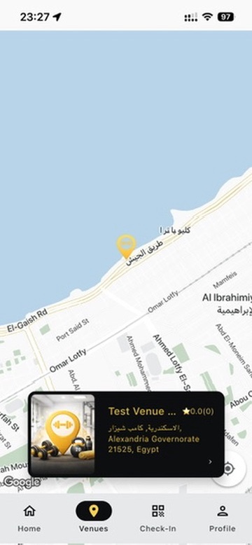 Moshan app — discover venues on the map