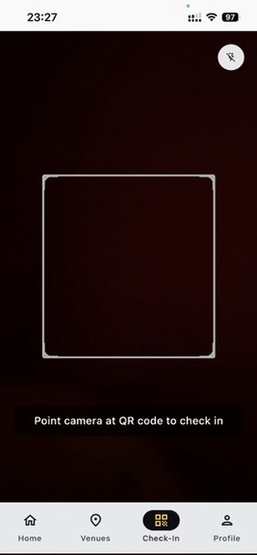 Moshan app — scan QR code to check in